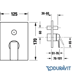Duravit - Duravit Manhattan Ankastre Banyo Bataryası, Mat Siyah