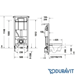 Duravit - Duravit DuraSystem Gömme Rezervuar, Duvar Önü Alçıpan Uygulamalı, 15 cm
