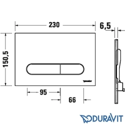 Duravit - Duravit Beta 100 Kumanda Paneli, Fırçalı Bakır