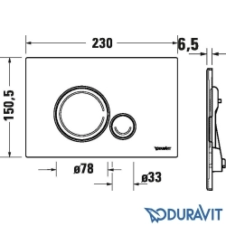 Duravit - Duravit Beta 120 Kumanda Paneli, Parlak Altın