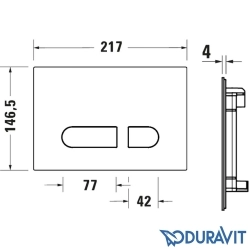 Duravit - Duravit A1 Kumanda Paneli, Paslanmaz Çelik