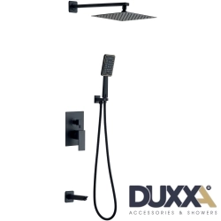 Duxxa - Duxxa Ankastre Banyo Bataryası, Tepe ve El Duşu, Çıkış Ucu Seti, Mat Siyah