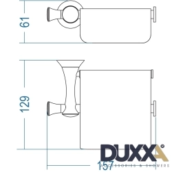 Duxxa - Duxxa Art Deluxe Kapaklı Tuvalet Kağıtlığı, Titan
