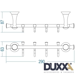Duxxa - Duxxa Art Deluxe Dörtlü Set Askılık