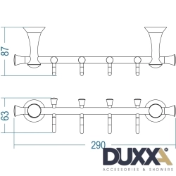 Duxxa - Duxxa Art Deluxe Dörtlü Set Askılık, Antik Sarı