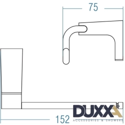 Duxxa - Duxxa F1 Tuvalet Kağıtlığı, Mat Siyah
