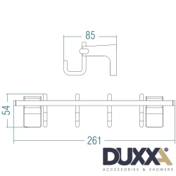 Duxxa - Duxxa F1 Dörtlü Set Askılık, Mat Siyah