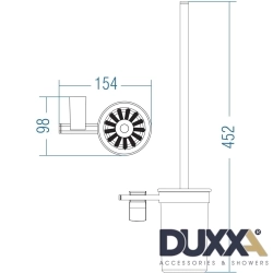 Duxxa - Duxxa F1 Tuvalet Fırçalığı, Mat Siyah