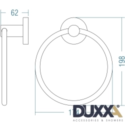 Duxxa - Duxxa Arya Yuvarlak Havluluk, Mat Siyah