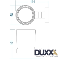 Duxxa - Duxxa Q1 Diş Fırçalığı, Mat Siyah