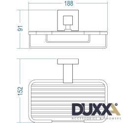 Duxxa - Duxxa Q1 Rozetli Süngerlik, Mat Siyah