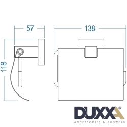 Duxxa - Duxxa Q1 Kapaklı Tuvalet Kağıtlığı, Altın