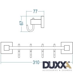 Duxxa - Duxxa Q1 Dörtlü Set Askılık, Altın