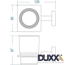 Duxxa - Duxxa S-Line Diş Fırçalığı, Mat Siyah