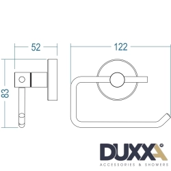 Duxxa - Duxxa Proje Neo Tuvalet Kağıtlığı, Mat Siyah
