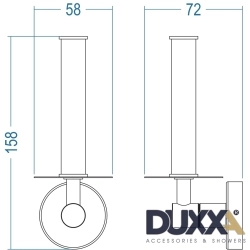 Duxxa - Duxxa Proje Neo Yedek Bekletme Tuvalet Kağıtlığı, Mat Siyah