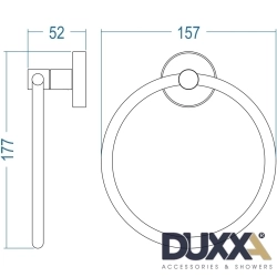 Duxxa - Duxxa Proje Neo Yuvarlak Havluluk, Mat Siyah