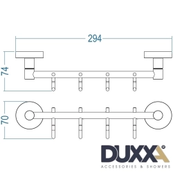 Duxxa - Duxxa Proje Neo Dörtlü Set Askılık, Mat Siyah