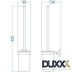 Duxxa - Duxxa Proje Neo Tuvalet Fırçalığı, Mat Siyah