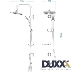 Duxxa - Duxxa Norma 400 Duş Sistemi, Siyah/Krom