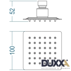 Duxxa - Duxxa Slim 10 Tepe Duşu, 10x10 2mm