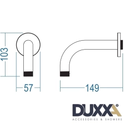 Duxxa - Duxxa Duvardan Duş Dirseği, 15 cm