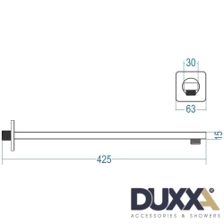 Duxxa - Duxxa Duvardan Duş Dirseği, 40 cm