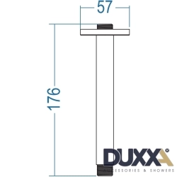 Duxxa - Duxxa Tavandan Duş Dirseği, 15 cm