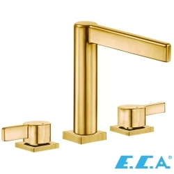 E.C.A - ECA Life 3 Delikli Ankastre Lavabo Bataryası, Altın