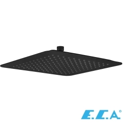 E.C.A - ECA Life Duş Başlığı, 25x25 cm, Mat Siyah
