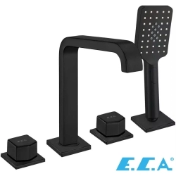 E.C.A - ECA Royal Ankastre Küvet Bataryası, Mat Siyah (4 Delikli) - 102153666C1