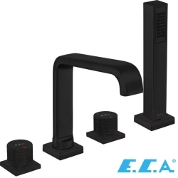 E.C.A - ECA Life Ankastre Küvet Bataryası, Mat Siyah (4 Delikli)