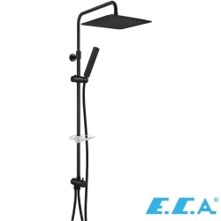 E.C.A - ECA Life Teleskobik Kolonlu Duş Sistemi, Mat Siyah - 102158079C1