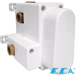 E.C.A - ECA Termostatik Ankastre Banyo/Duş Bataryası (Sıva Altı Grubu), 2 Yollu, Mat Siyah - 102166204C1
