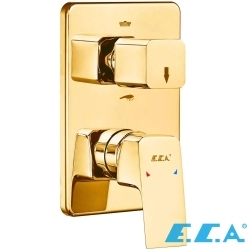 E.C.A - ECA Tiera Ankastre Banyo/Duş Bataryası (Sıva Üstü Grubu), 2 Yollu, Altın