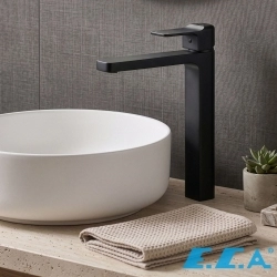 E.C.A - ECA Dream Ecotechnology Tezgah Üstü Lavabo Bataryası, Mat Siyah (D-Tip)