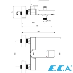 E.C.A - ECA Dream Banyo Bataryası, Mat Siyah
