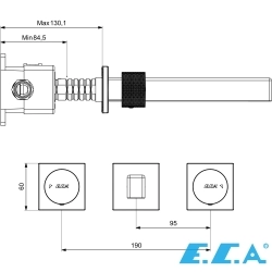E.C.A - ECA Life 3 Delikli Duvardan Ankastre Lavabo Bataryası