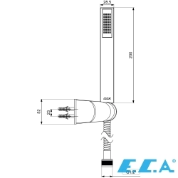 E.C.A - ECA Life El Duşu Takımı (PVC Spiralli)