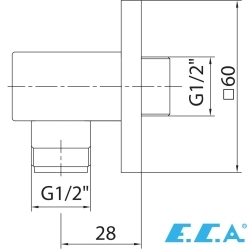 E.C.A - ECA Elegant Duş Dirseği, Altın