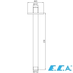 E.C.A - ECA Tavandan Dirsek, 23 cm, Altın