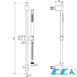 E.C.A - ECA Life Sürgülü Duş Takımı, 1 Fonksiyonlu