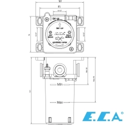 E.C.A - ECA Tiera Ankastre Duş Bataryası (Sıva Altı Grubu), Mat Antrasit - 102166102C5