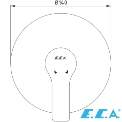 E.C.A - ECA Luna Ankastre Duş Bataryası, Altın (Sıva Üstü Grubu) - 102167106A1-Y