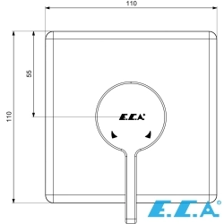 E.C.A - ECA Life Ankastre Duş Bataryası (Sıva Üstü Grubu), Mat Siyah