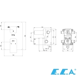 E.C.A - ECA Tiera Ankastre Banyo Bataryası, Yuvarlak Tepe ve El Duşu, Çıkış Ucu Seti