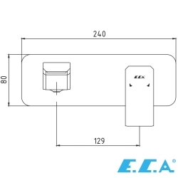 E.C.A - ECA Tiera Ankastre Lavabo Bataryası (Sıva Üstü Grubu), Altın