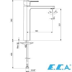 E.C.A - ECA Dream Ecotechnology Tezgah Üstü Lavabo Bataryası (D-Tip)