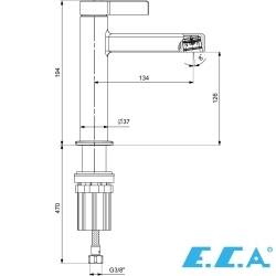 E.C.A - ECA Life Lavabo Bataryası, Mat Antrasit