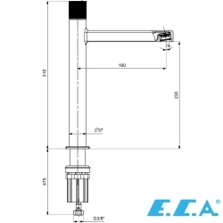 E.C.A - ECA Life Ecotechnology Tezgah Üstü Lavabo Bataryası
